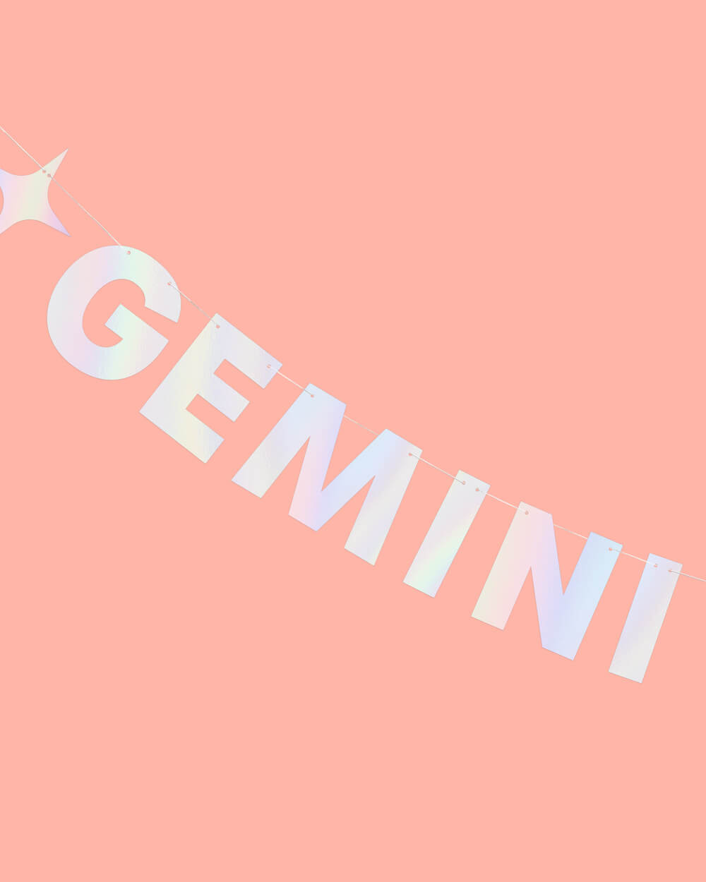 Gemini Baby Banner - Iridescent Foil Banner