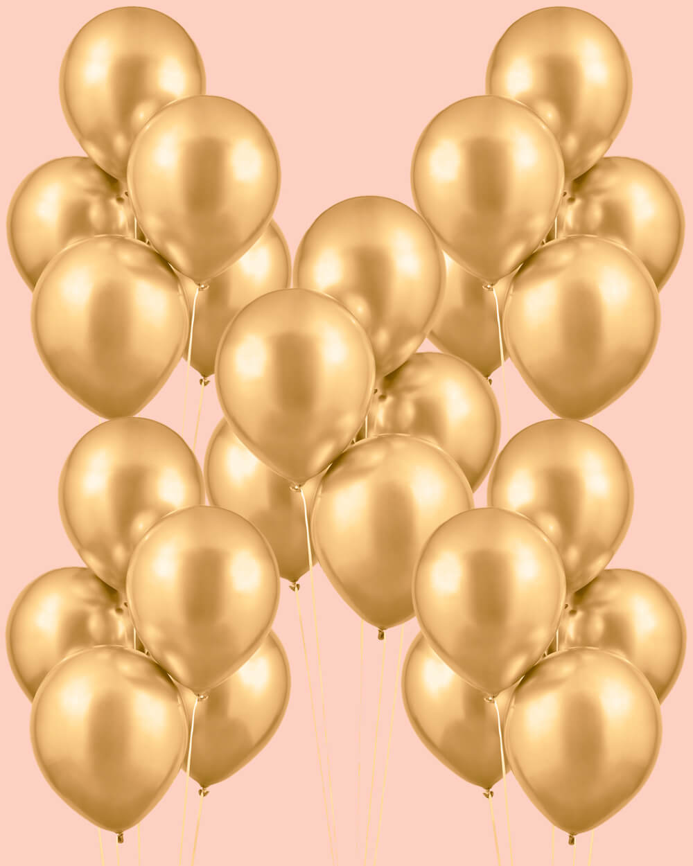Gold Chrome Pack - 25 Metallic Balloons