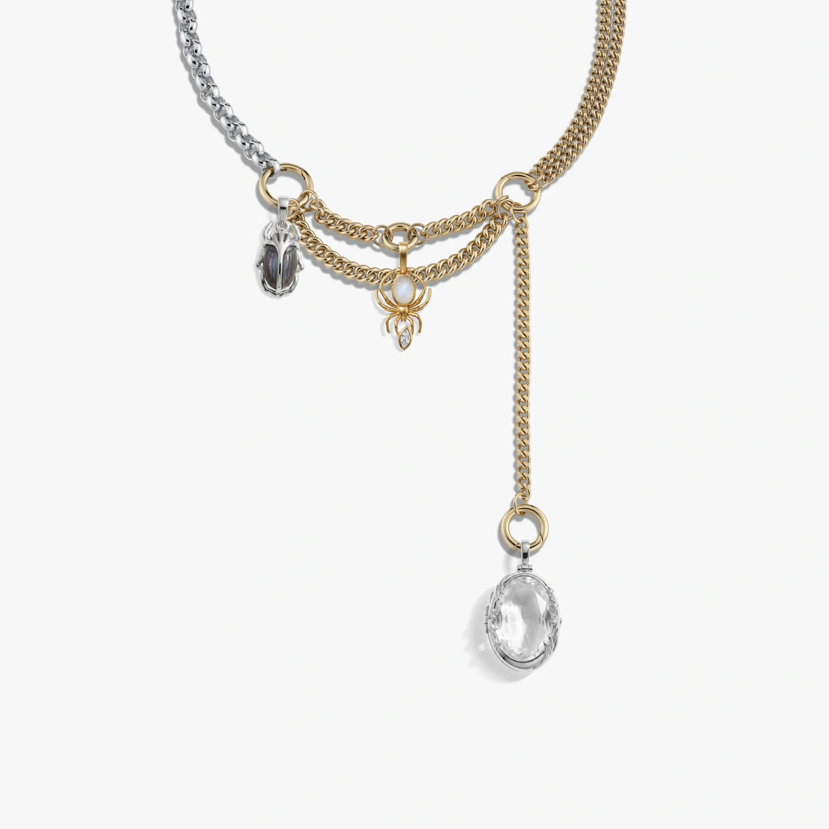 Asymmetrical Charm Necklace
