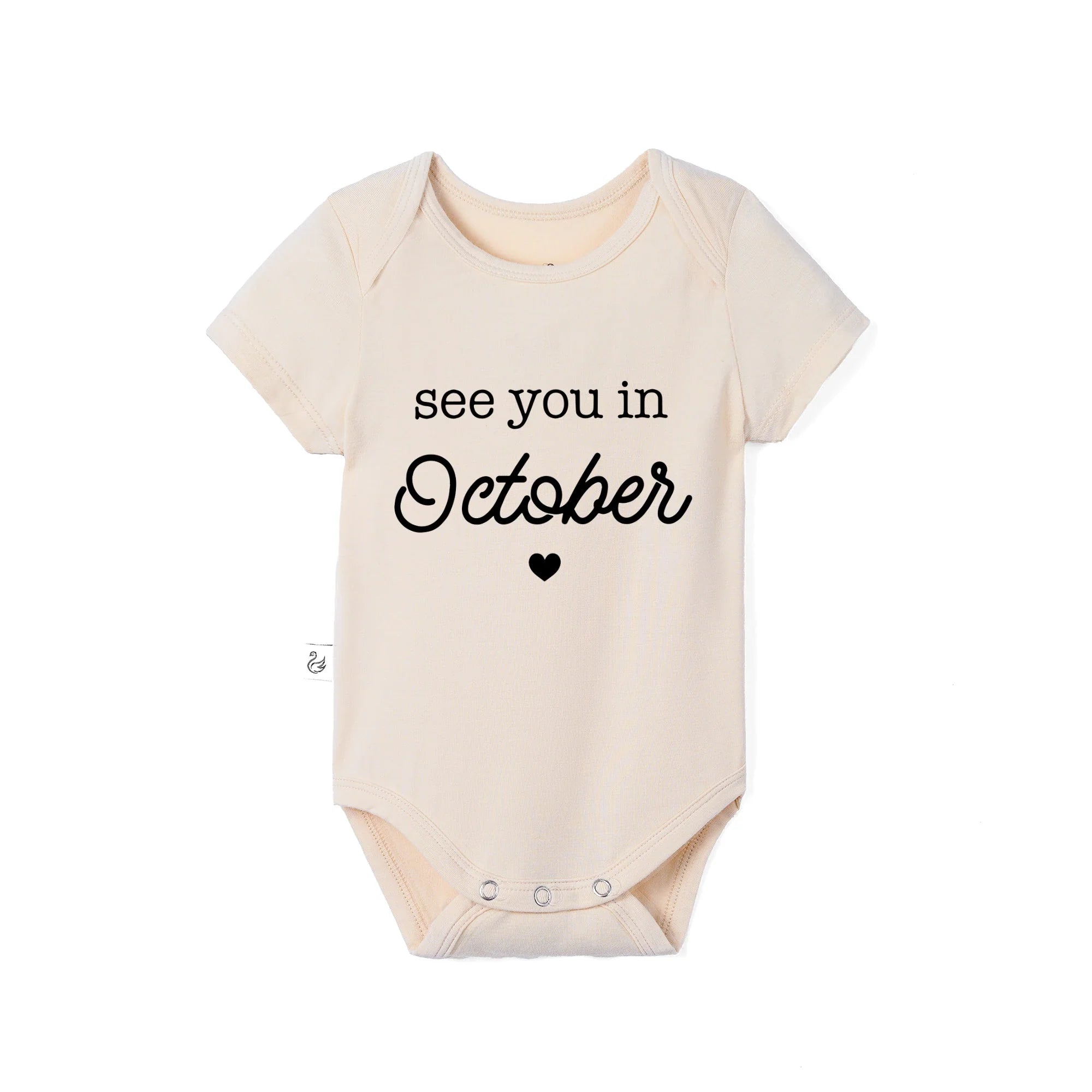 'see You In October' Bamboo Baby Bodysuit