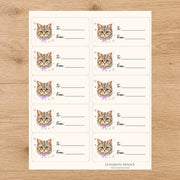 Selkirk Rex Purrfectly Yours Gift Tag Sticker Sheet