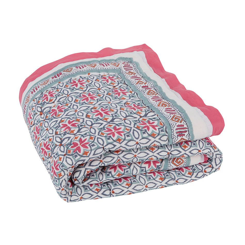 Seminyak Pink Cotton Quilt