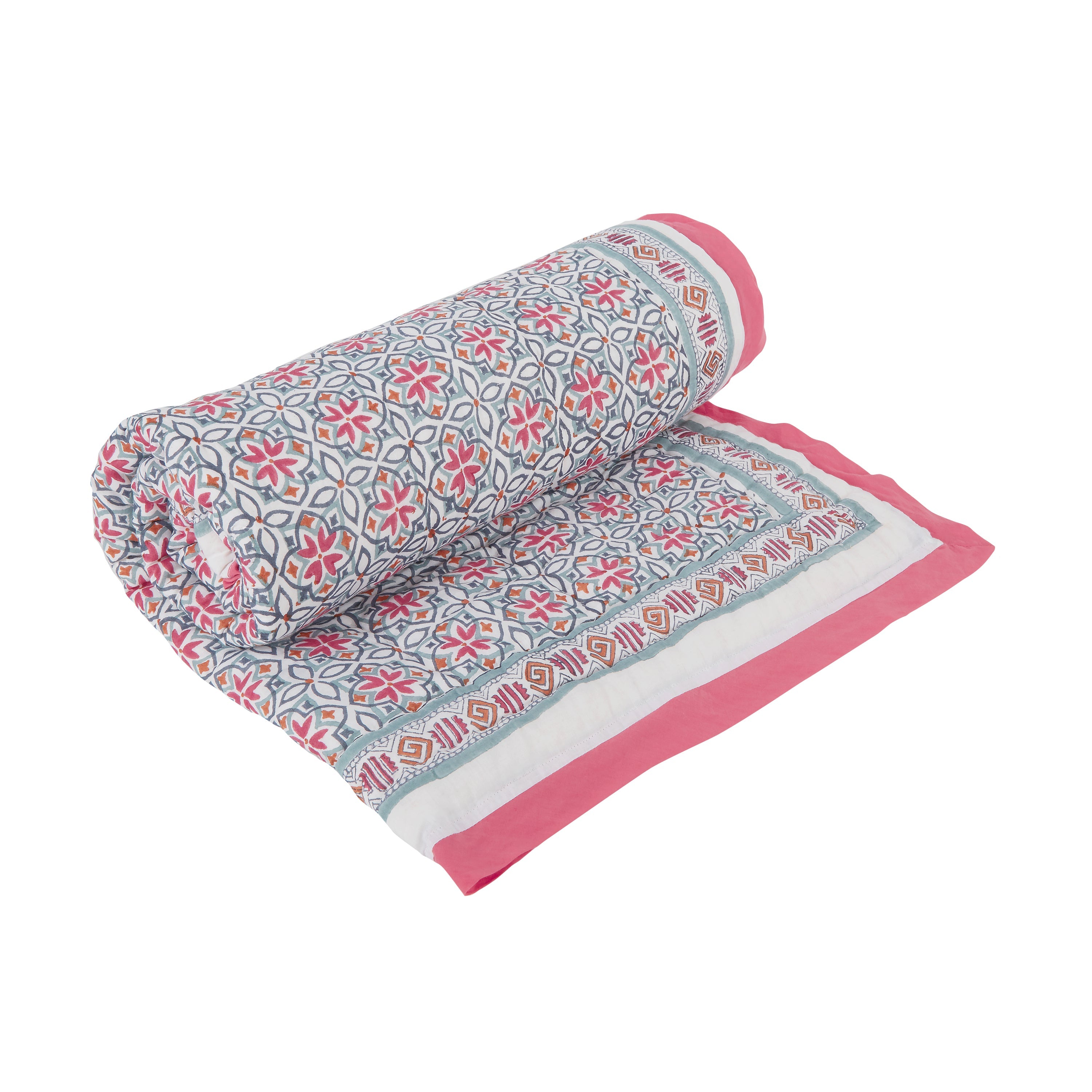 Seminyak Pink Cotton Quilt