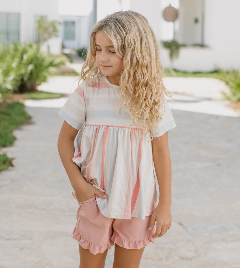 Sand Stripe Short Set