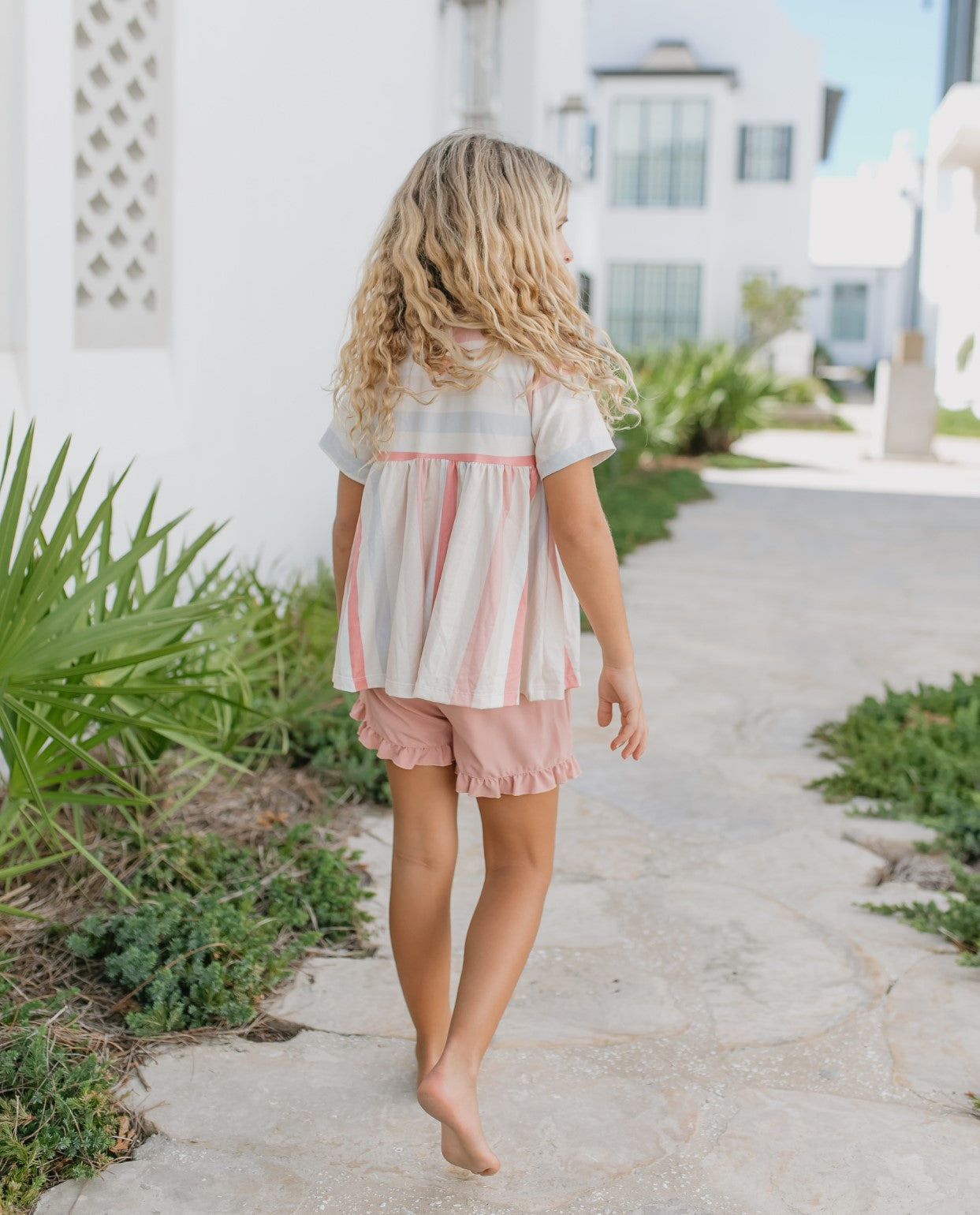 Sand Stripe Short Set