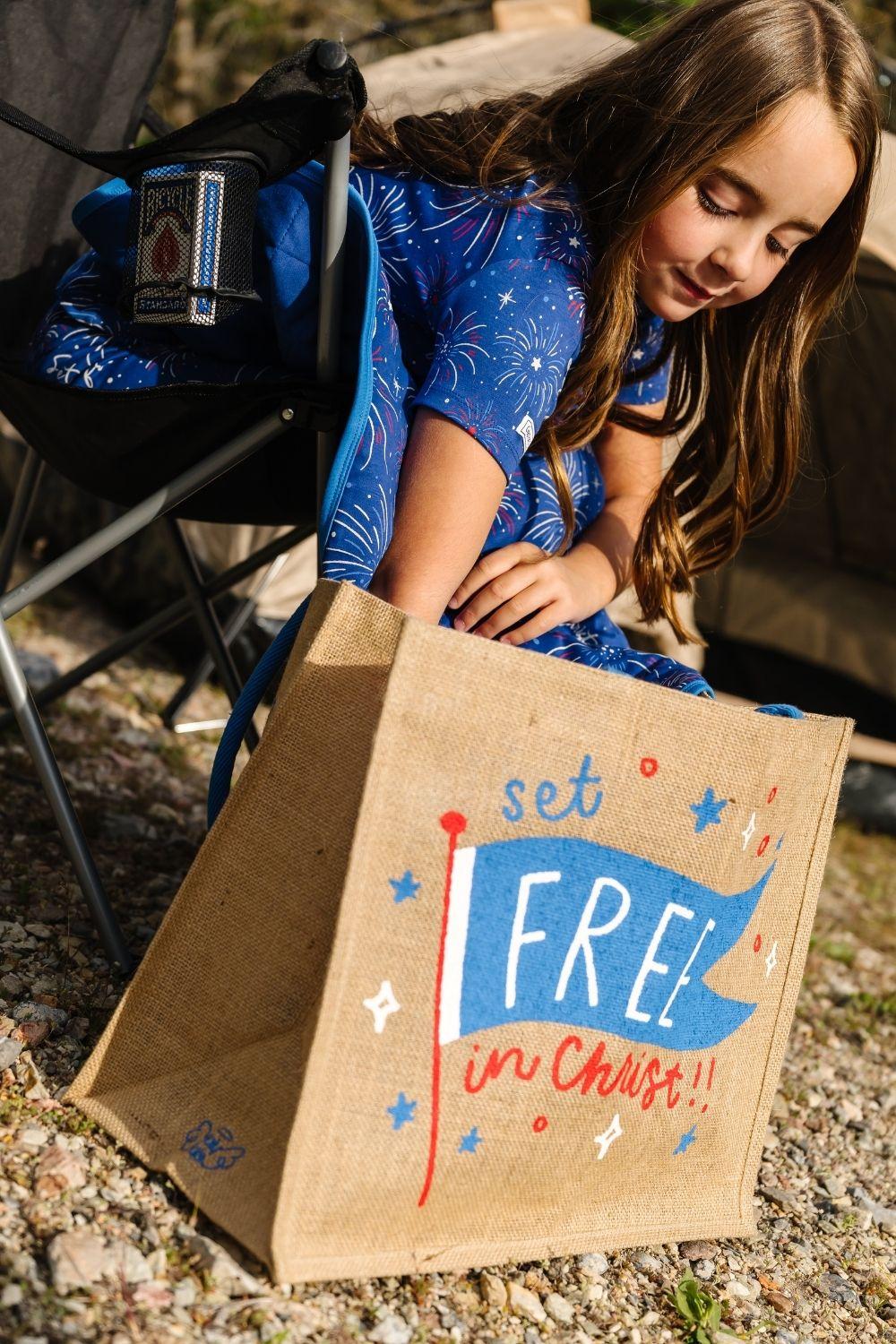 Set Free In Christ Tote Bag