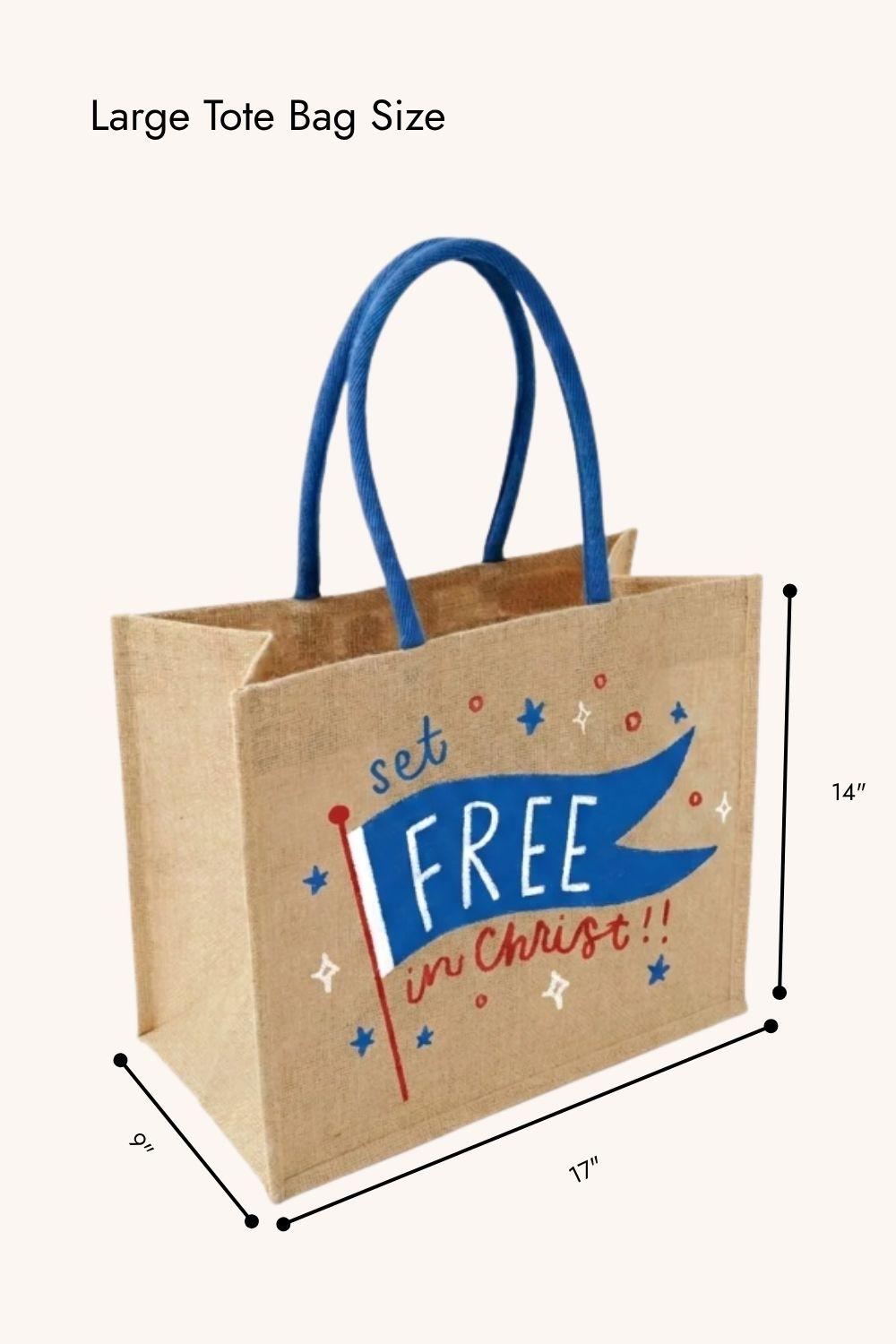 Set Free In Christ Tote Bag