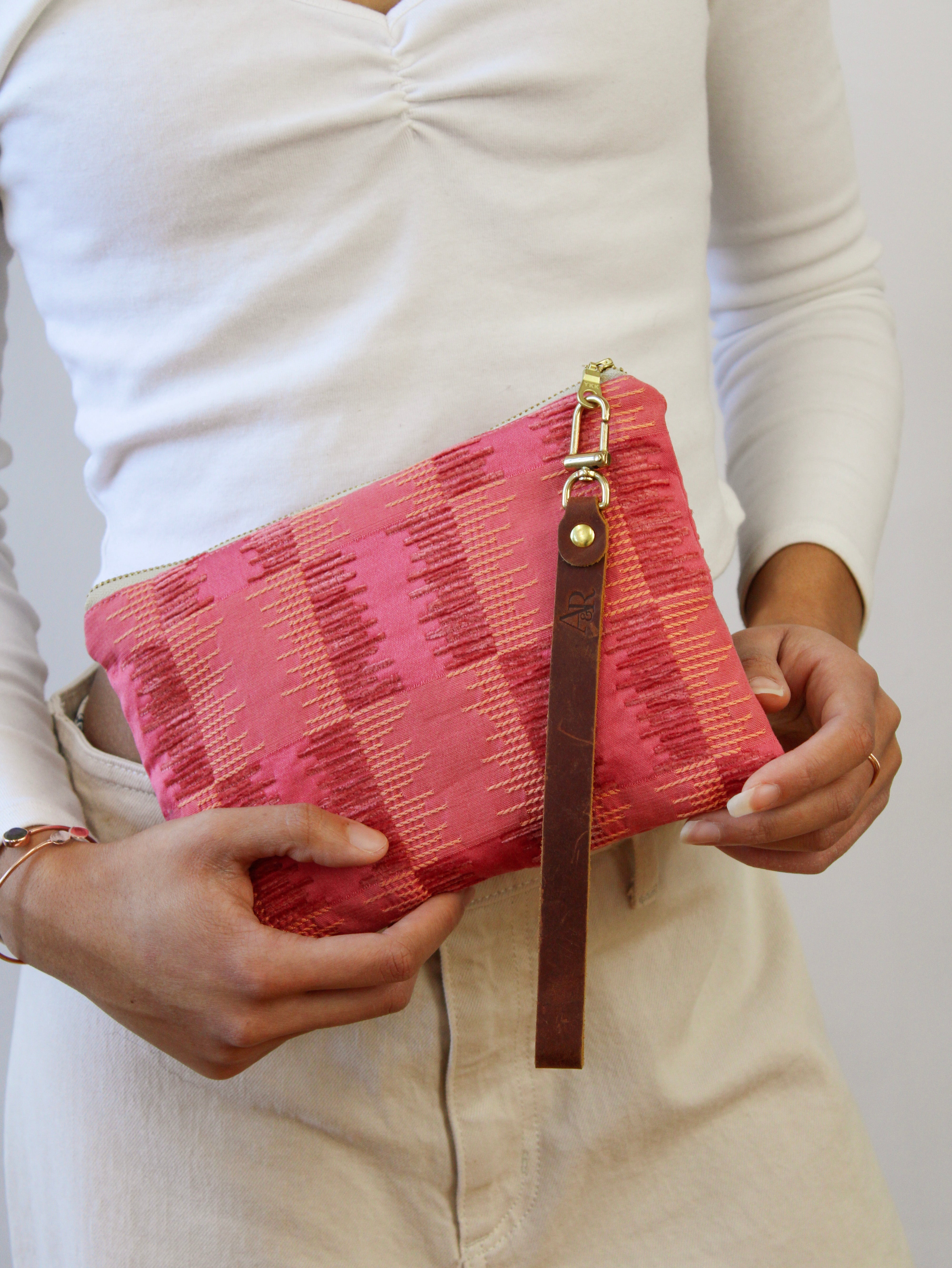 Shades Of Apricot Wristlet Purse