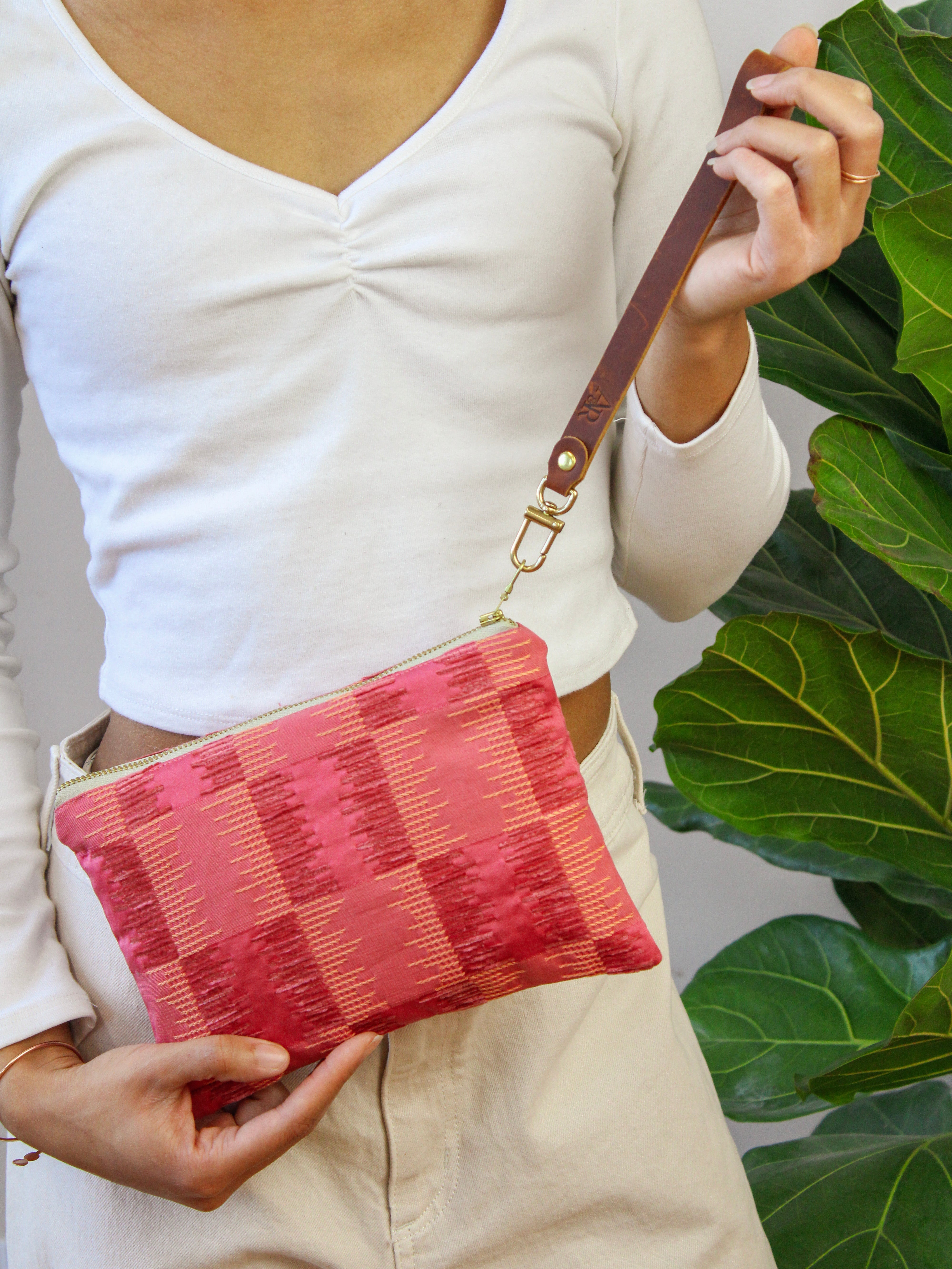 Shades Of Apricot Wristlet Purse