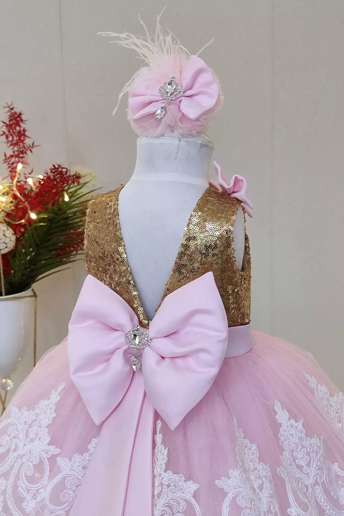 Shay Gold & Pink Party Dress