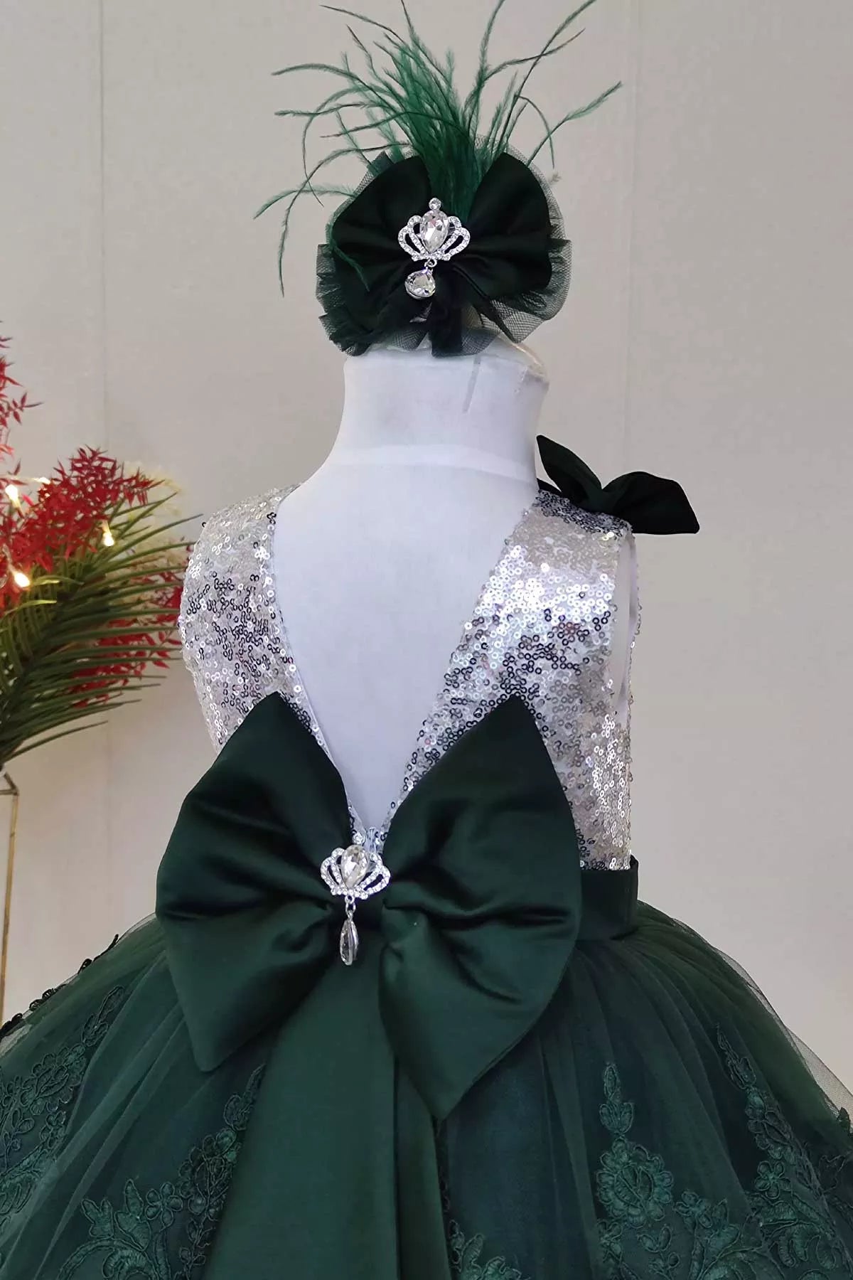 Shay Silver & Emerald Party Dress