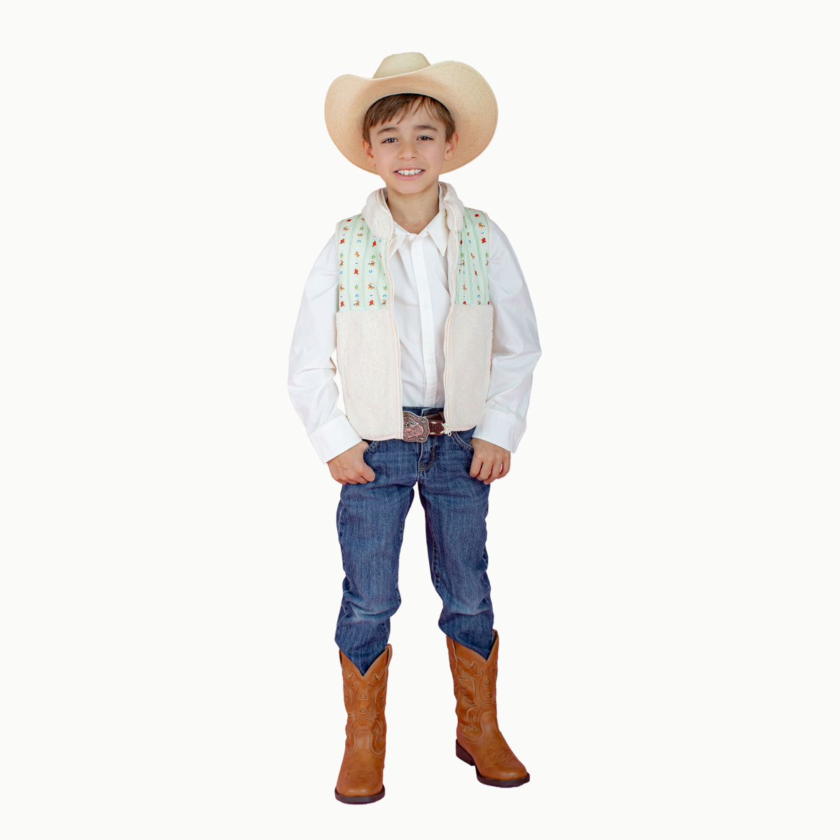 Sherpa Vest In Rodeo