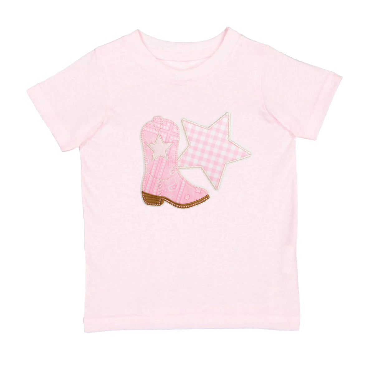Bandana Cowgirl Patch Western Short Sleeve T-shirt