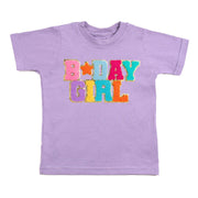 Birthday Girl Patch Short Sleeve T-shirt - Lavender