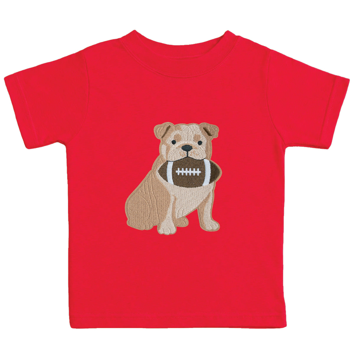 Bulldog Football Patch Short Sleeve T-shirt