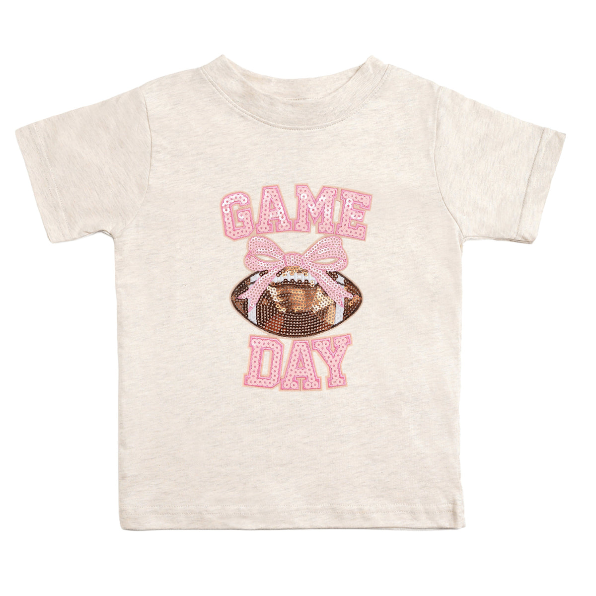 Game Day Sequin Patch Short Sleeve T-shirt