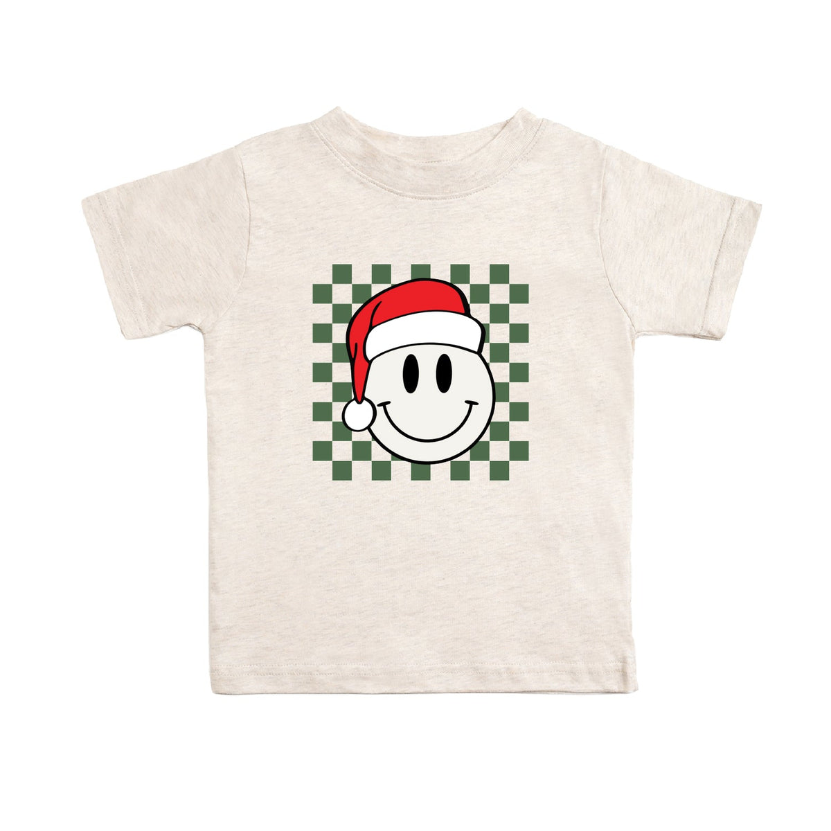 Santa Smiley Christmas Short Sleeve T-shirt
