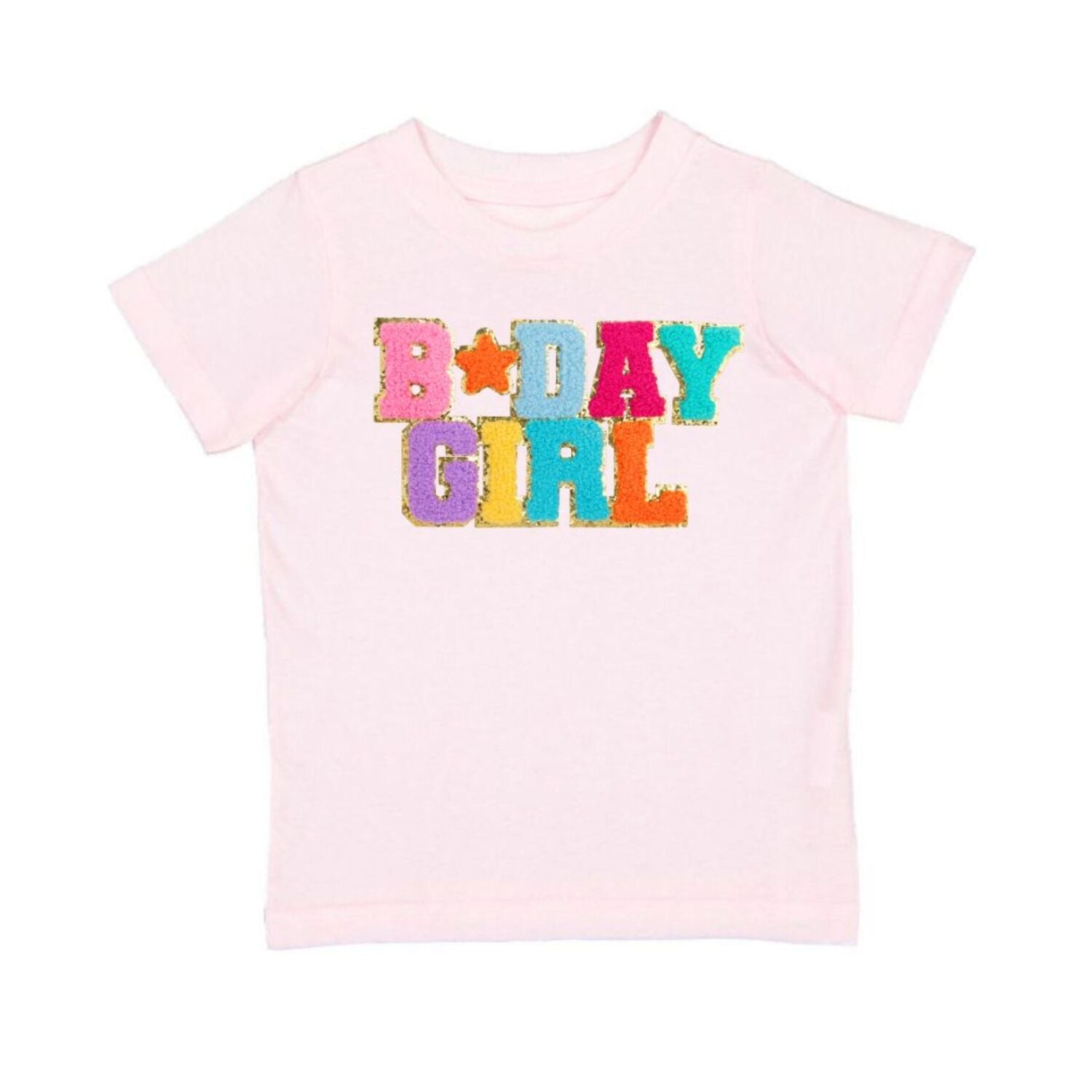 Birthday Girl Patch Short Sleeve T-shirt - Ballet