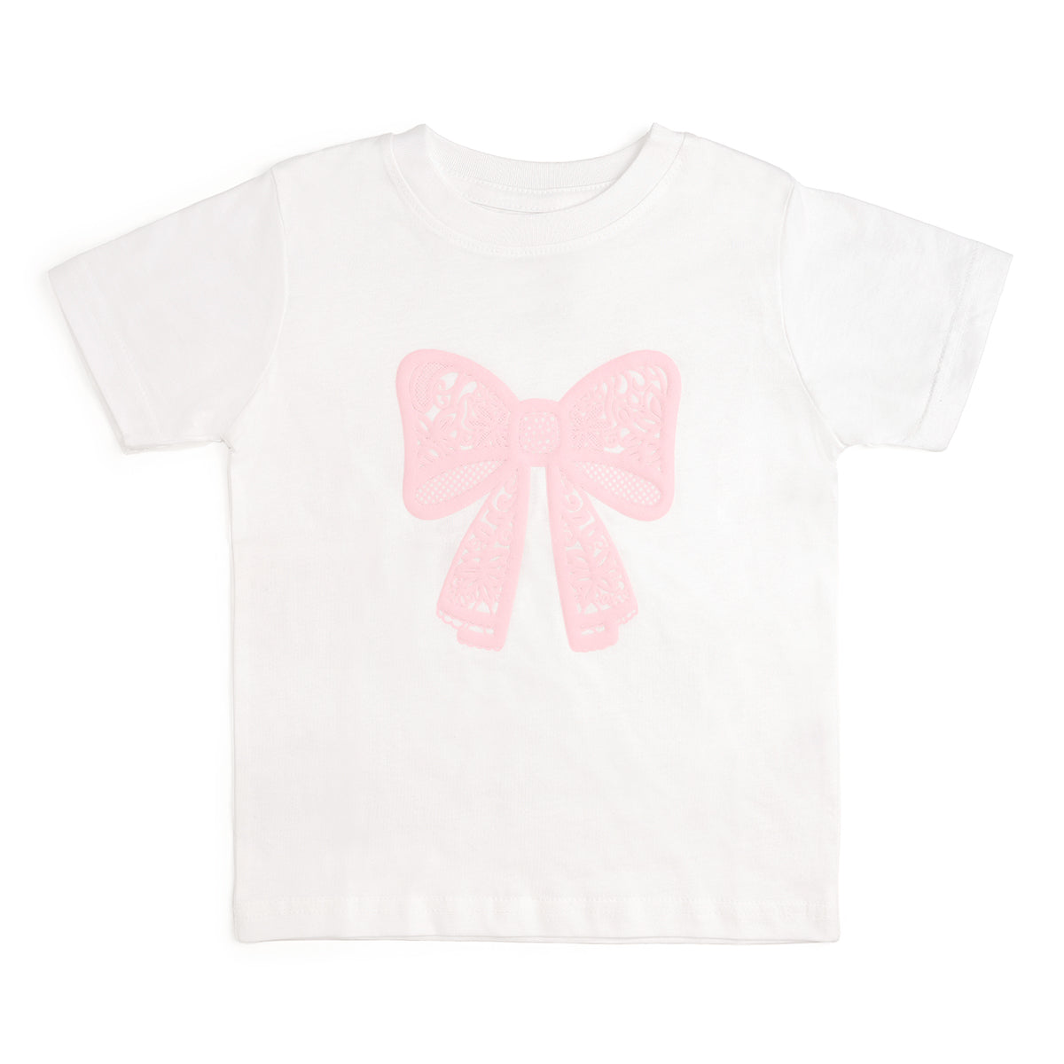 Lace Bow Puff Ink Short Sleeve T-shirt