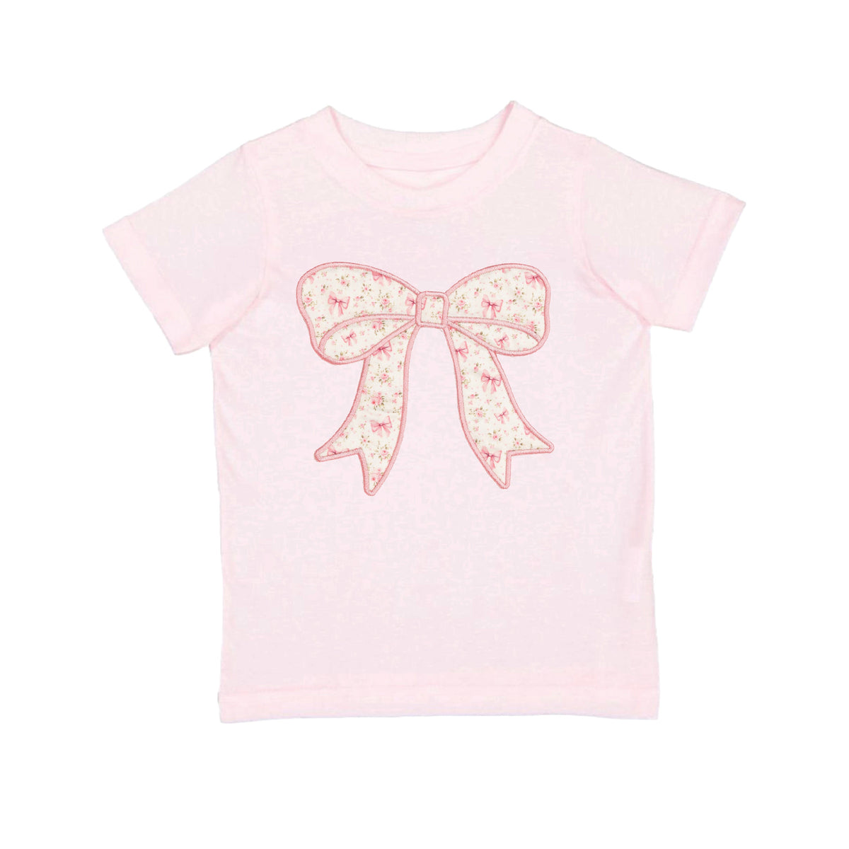 Ditsy Floral Bow Patch Short Sleeve T-shirt