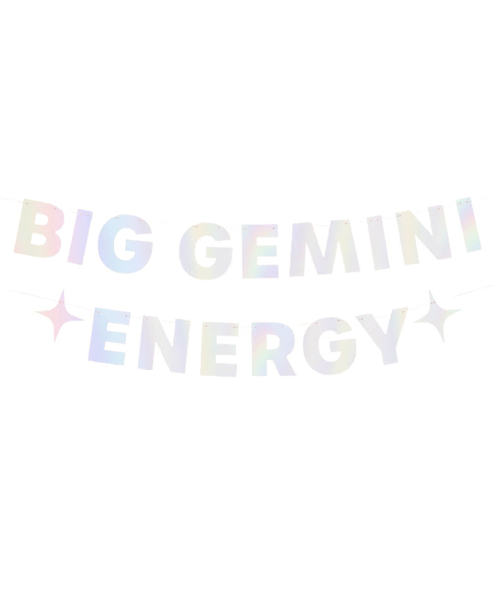 Big Gemini Energy Banner - Iridescent Foil Banner