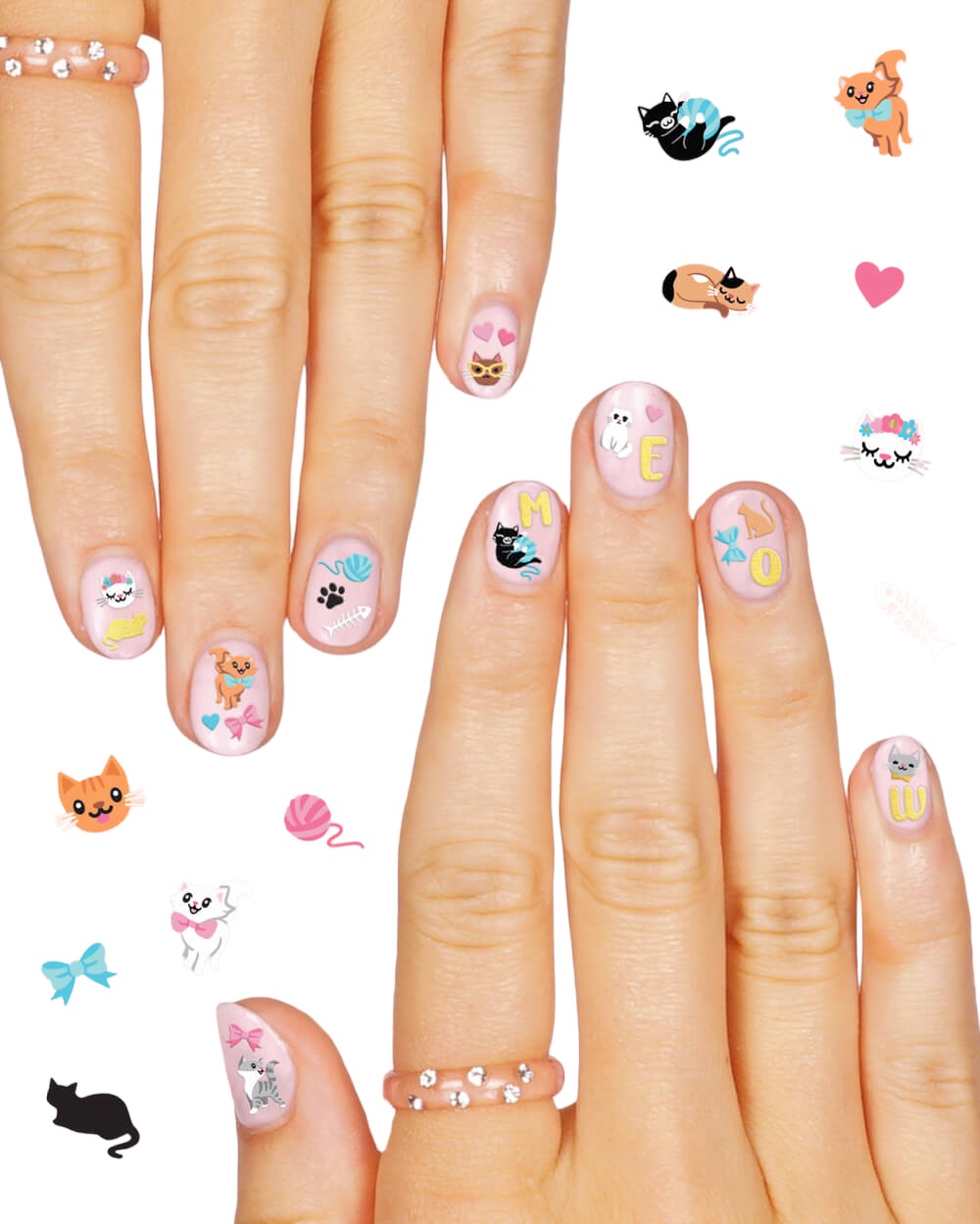 Cool Cat Nail Stickers - 608 Nail Stickers