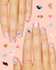 Cool Cat Nail Stickers - 608 Nail Stickers