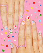 Cute Girl Nail Stickers - 604 Adhesive Nail Stickers