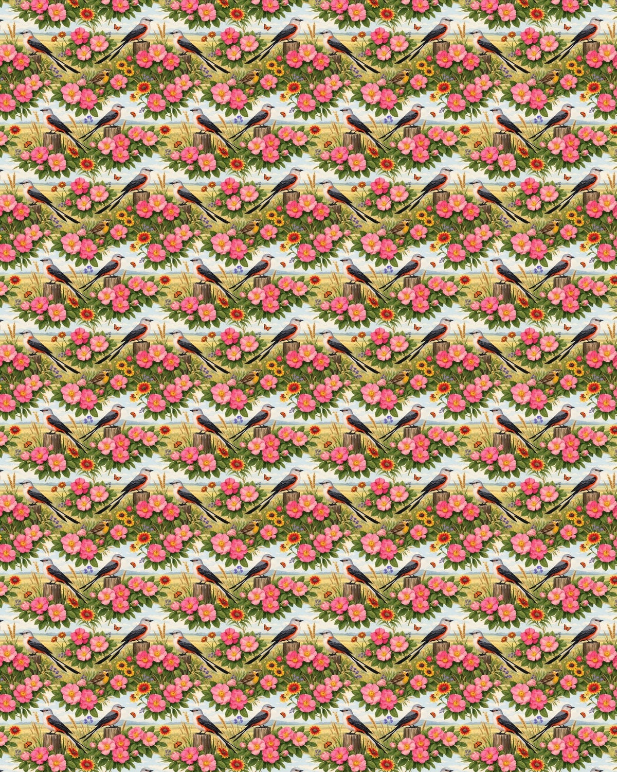 Oklahoma Flora & Fauna Sherpa Blanket