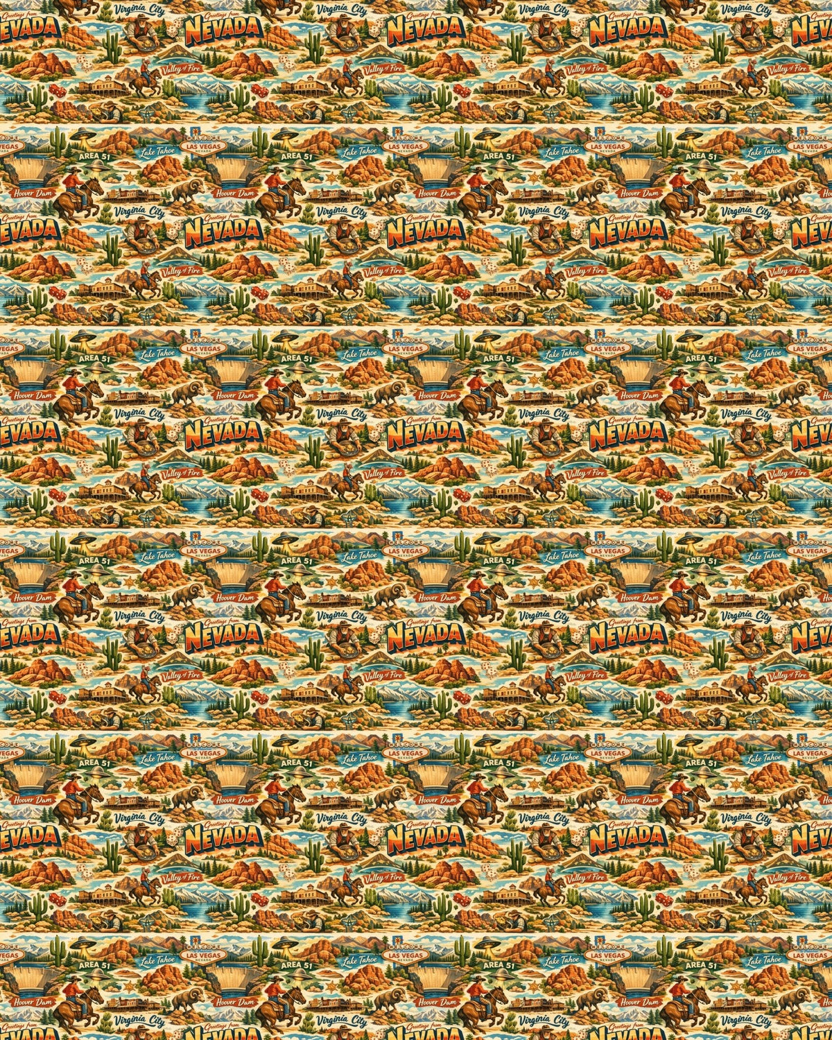 Nevada Postcard Memories Sherpa Blanket
