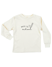 Back To School Organic Kids T-shirt Long Sleeve