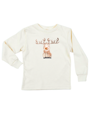 Reindeer Organic Kids T-shirt Long Sleeve
