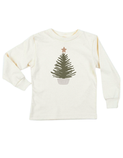 Holiday Tree Organic Kids T-shirt Long Sleeve