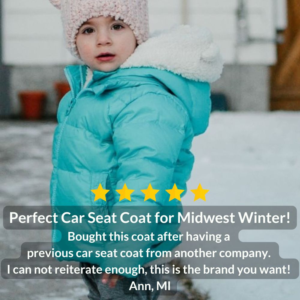 Car Seat Coat | The Road Coat Down - Aqua