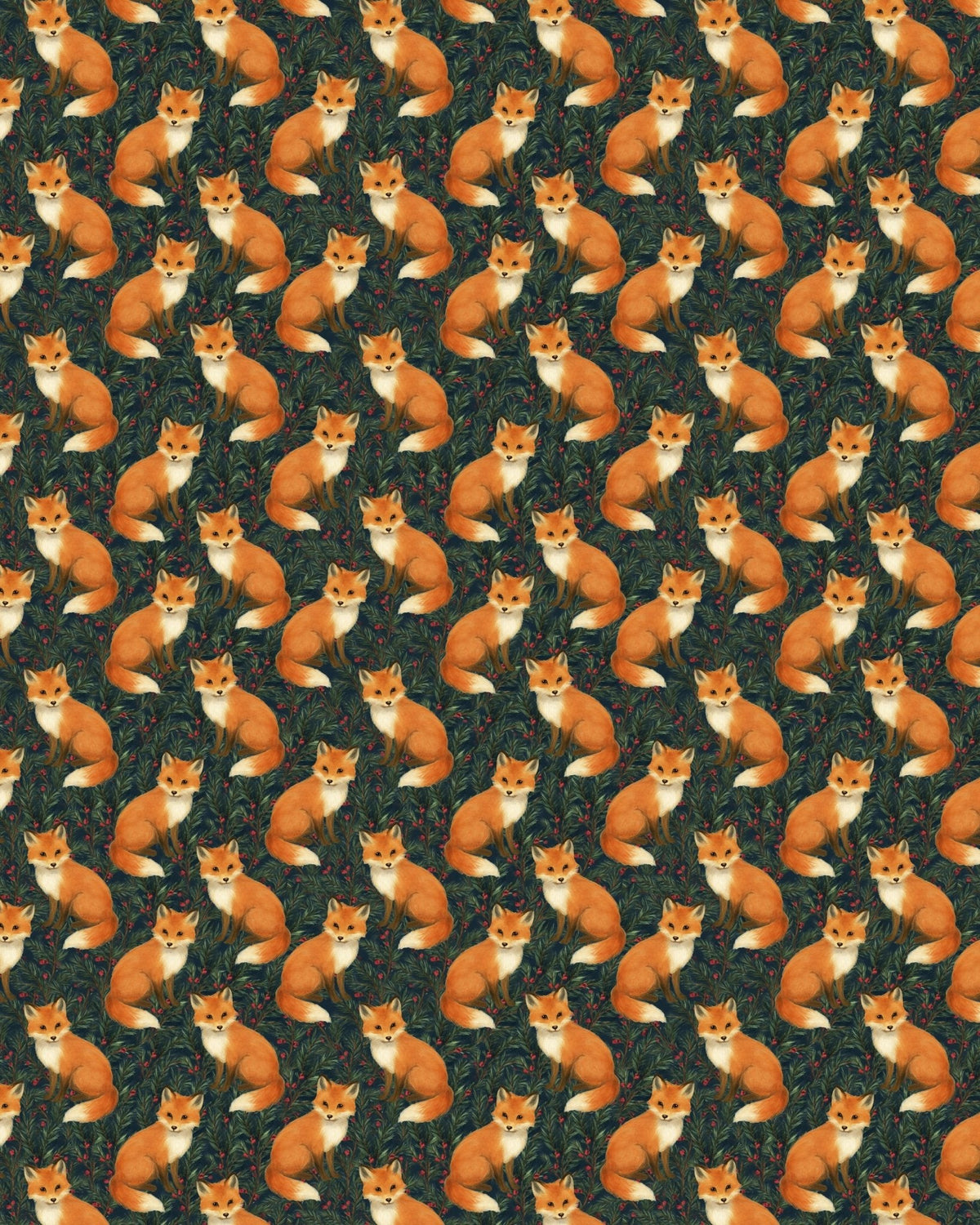 Fox In The Pines Sherpa Blanket