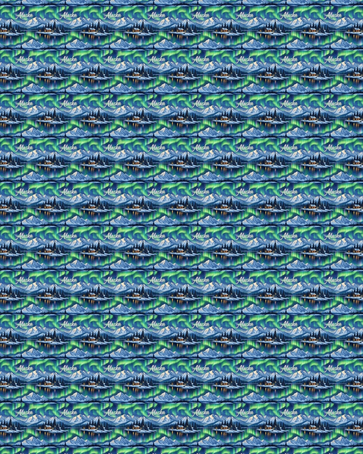 Alaska Northern Lights Sherpa Blanket