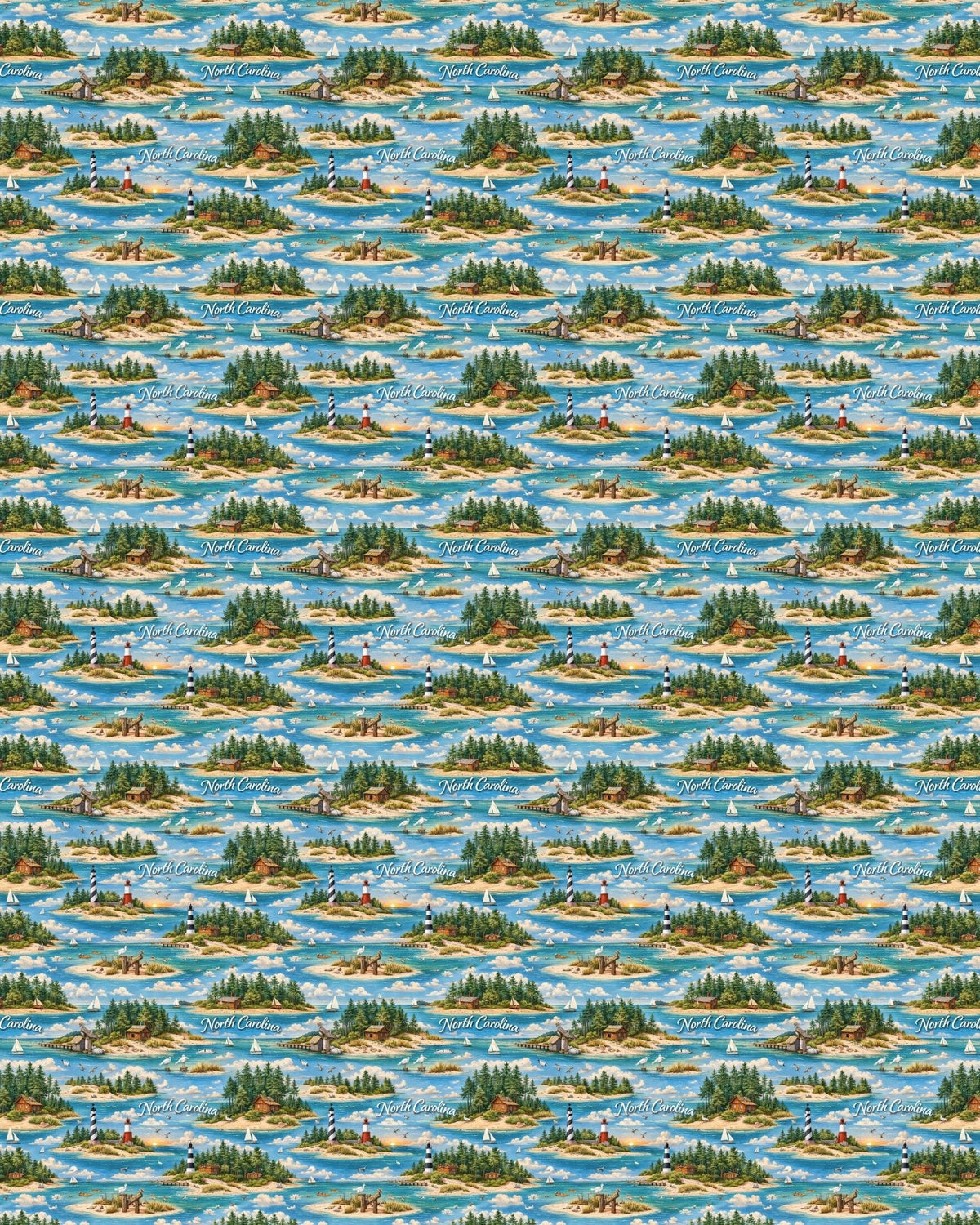 North Carolina Coastal & Pine Sherpa Blanket
