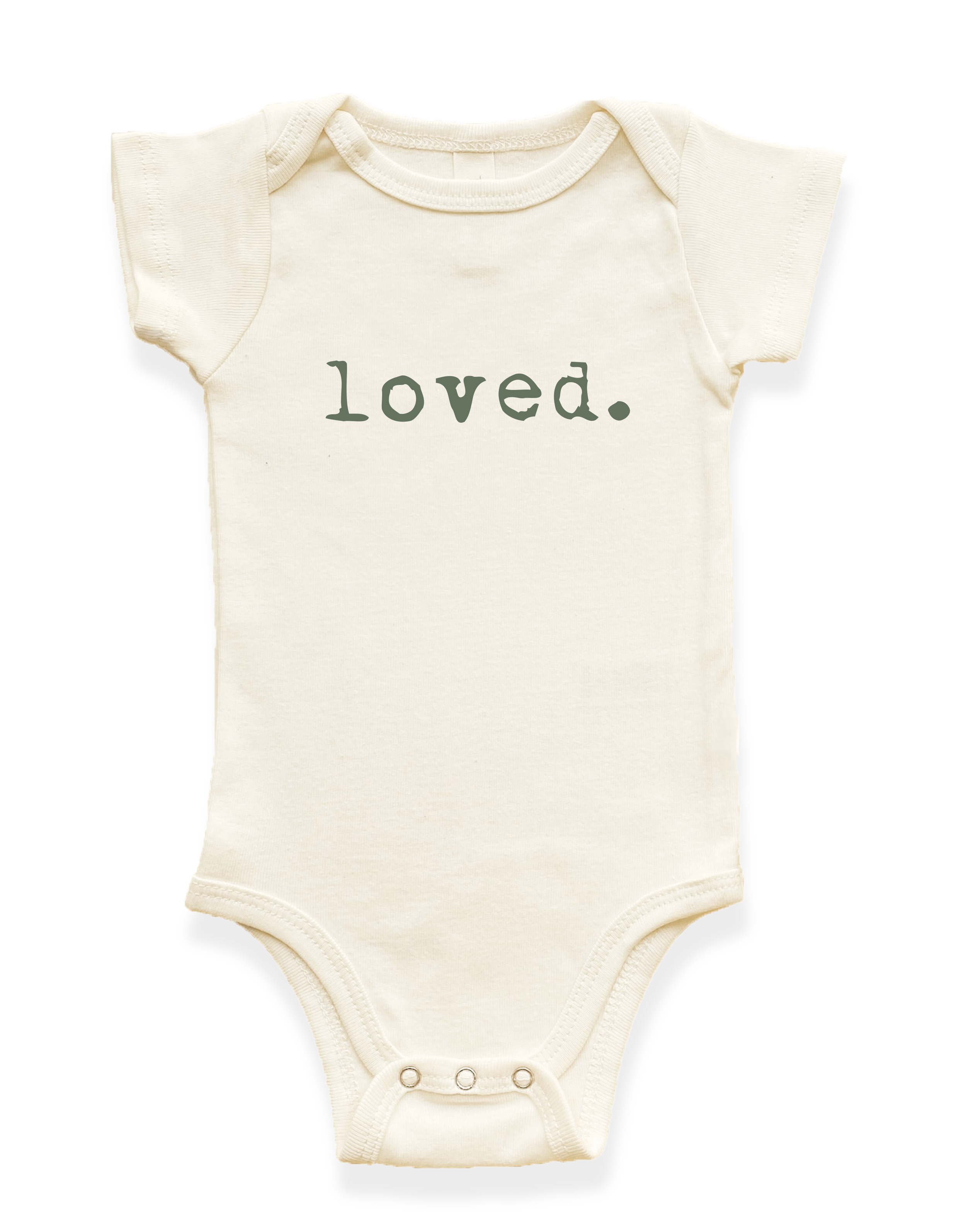 Loved. Organic Cotton Baby Bodysuit Short Sleeve