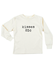 Kisses 25c Organic Kids T-shirt Long Sleeve