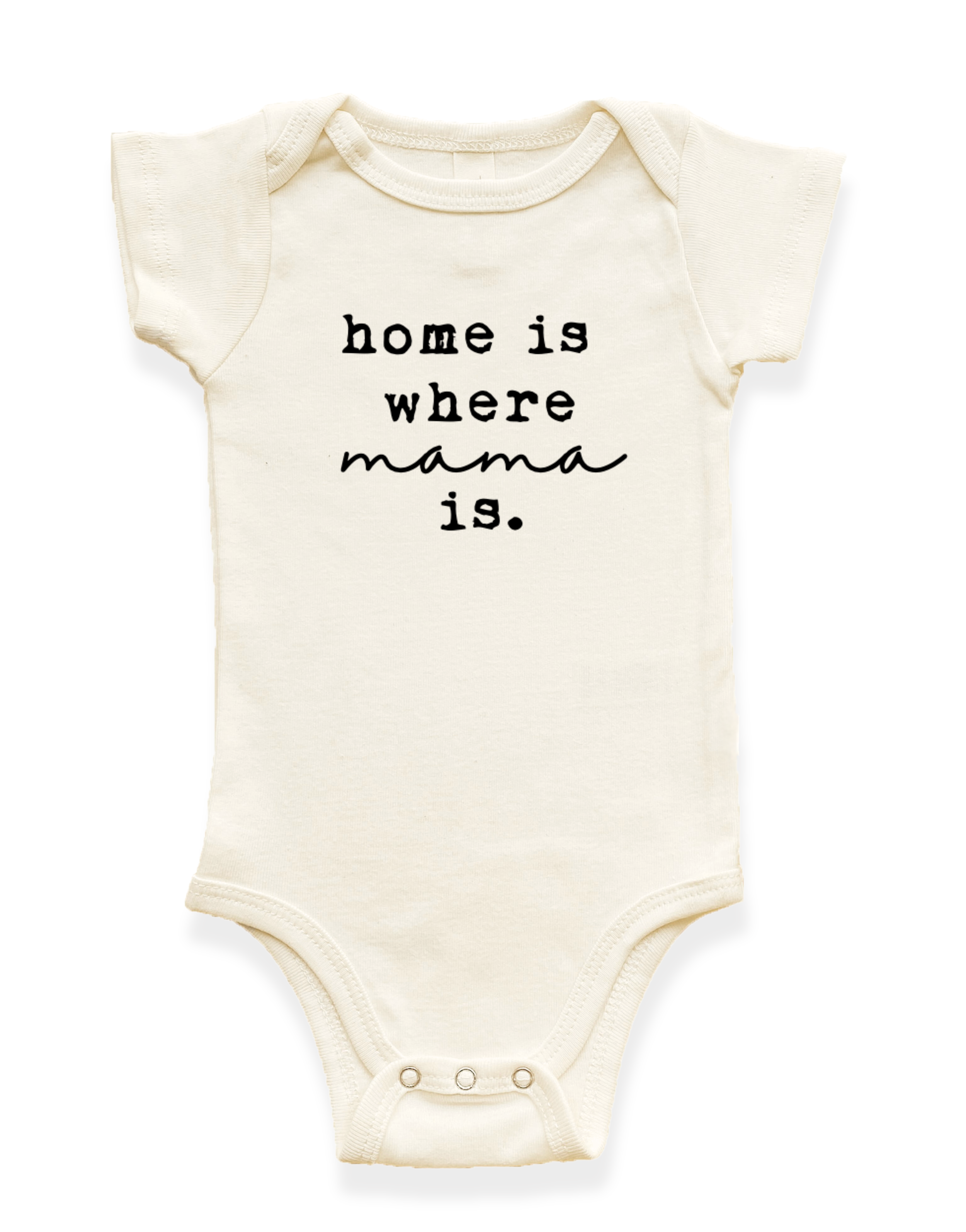 Home Is Where Mama Is - Organic Short Sleeve Baby Bodysuit