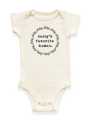 Daddy's Favorite Human Organic Cotton Baby Bodysuit Short Sleeve