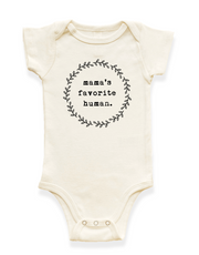 Mama's Favorite Human Organic Cotton Baby Bodysuit Short Sleeve
