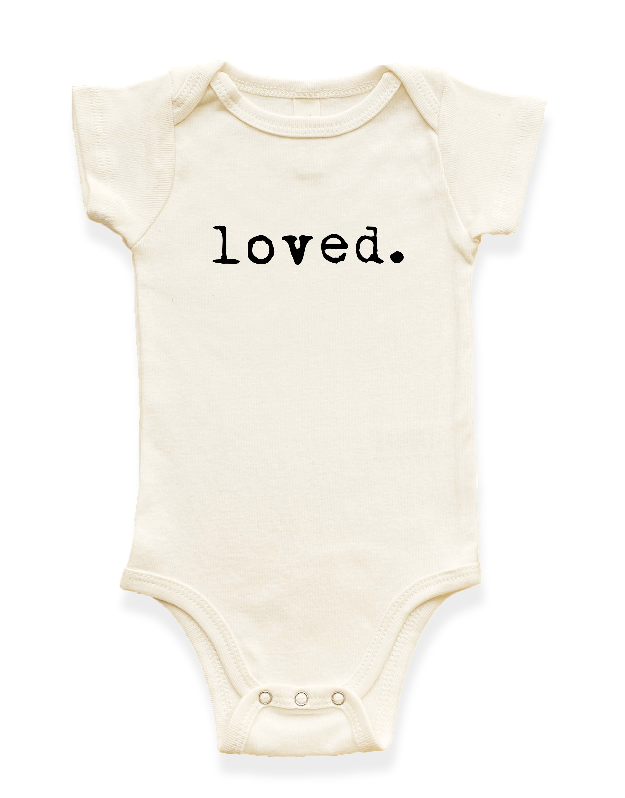 Loved. Organic Cotton Baby Bodysuit Short Sleeve