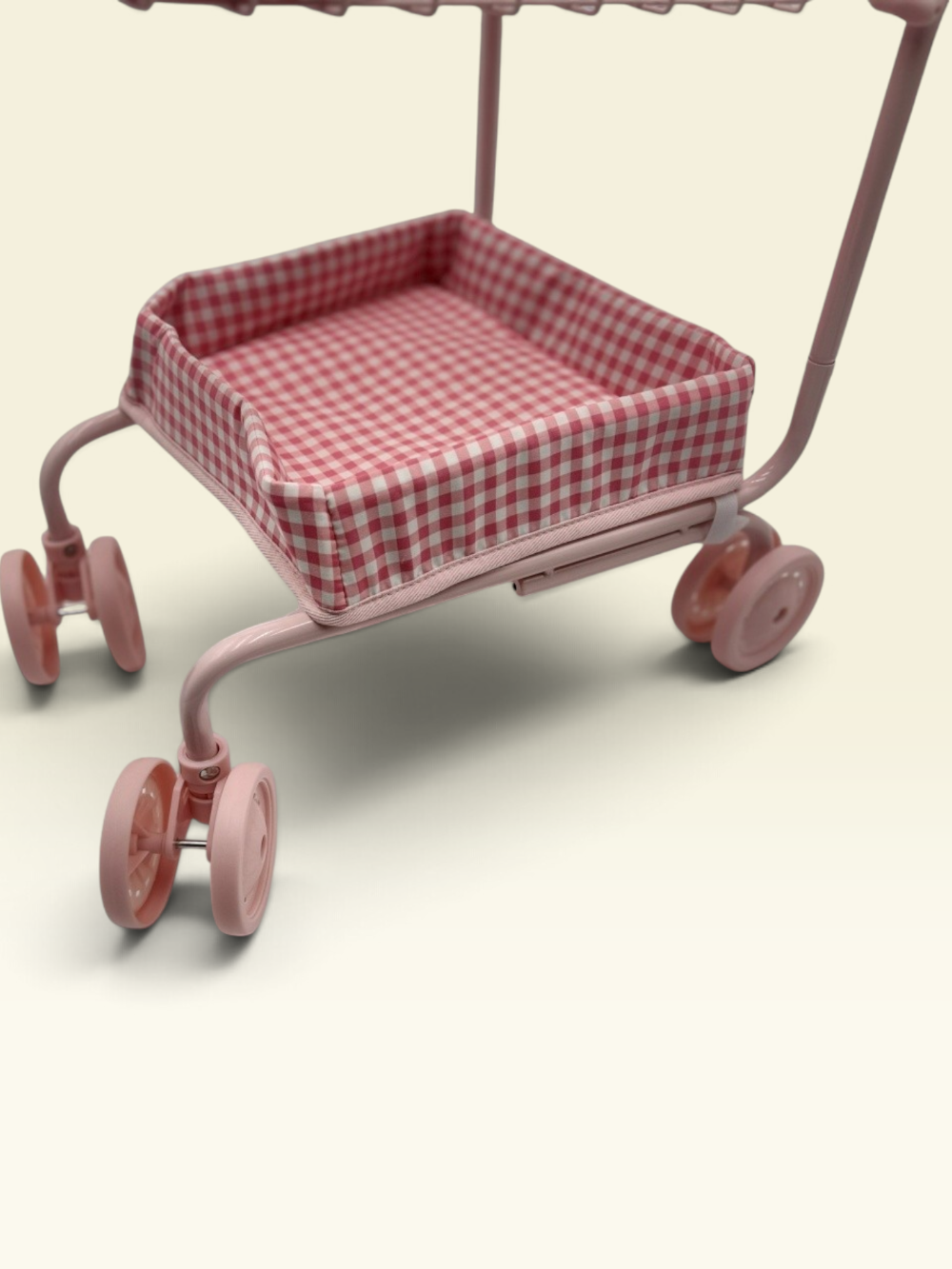 Toy Shopping Cart - Bubblegum Gingham