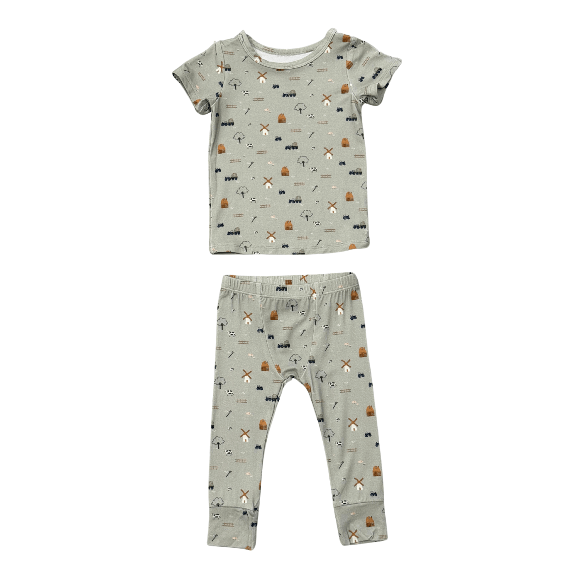 Boys Short Sleeve Lounge Set In Farm
