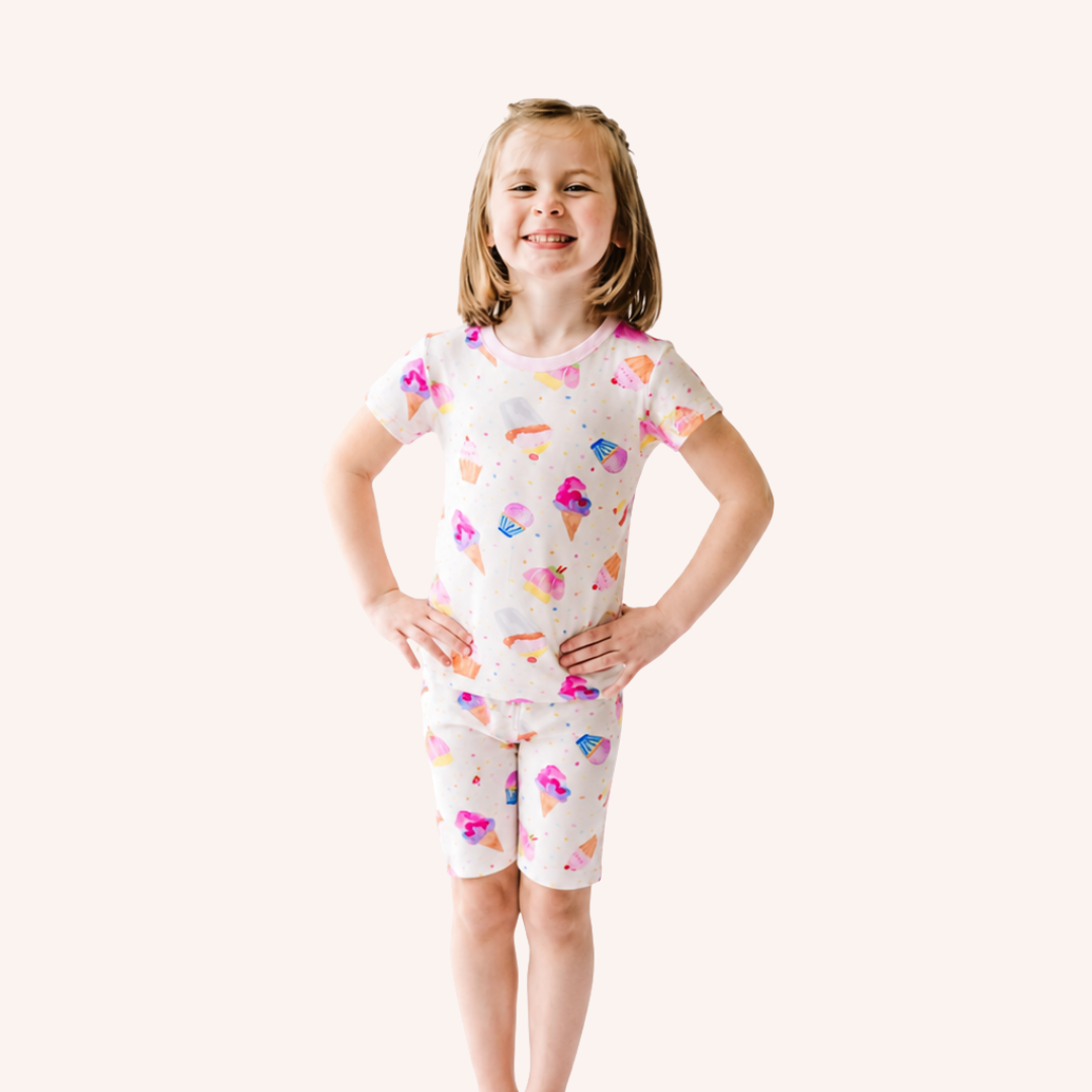 Cupcake Confetti Short Sleeve Pajamas