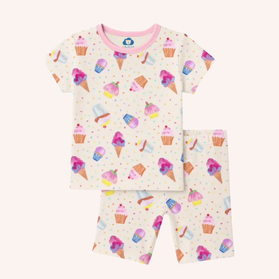 Cupcake Confetti Short Sleeve Pajamas