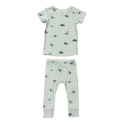 Boys Short Sleeve Lounge Set In Dinosaur