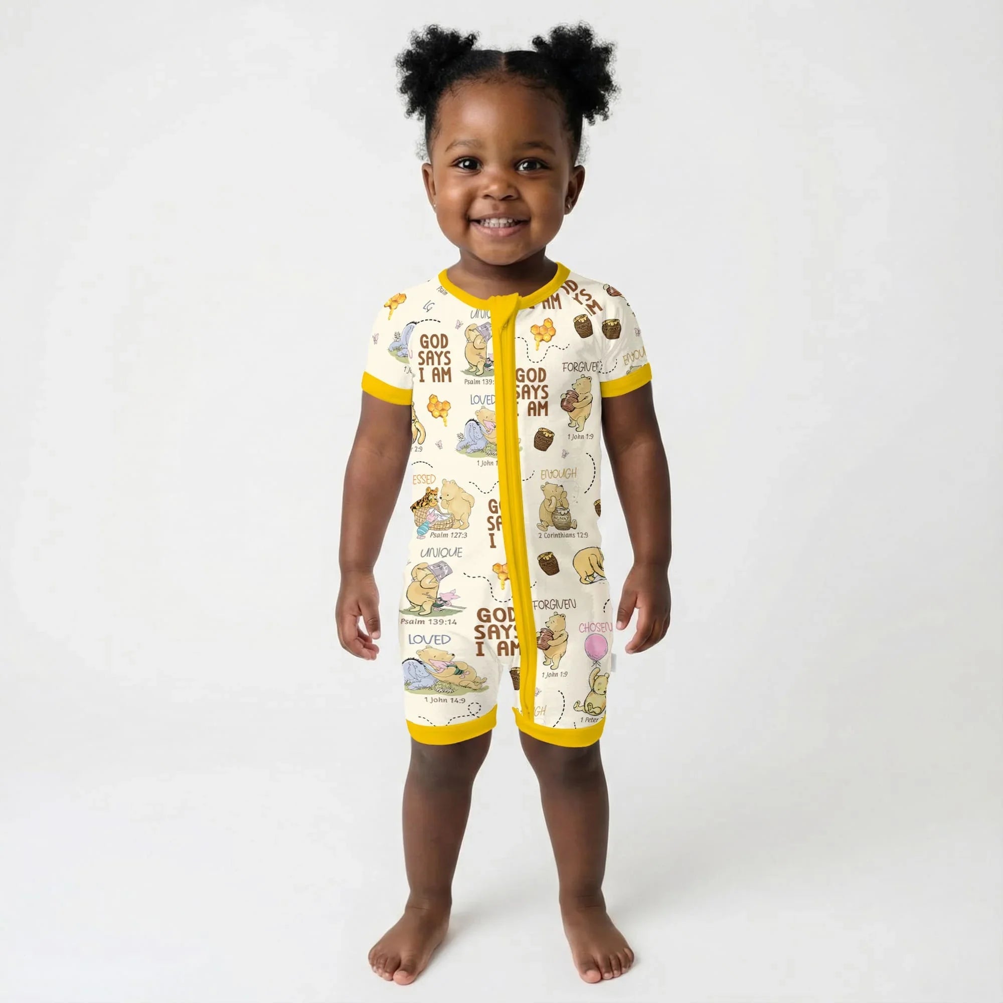 God Says I Am – Little Blessings Bamboo Shorty Zippy