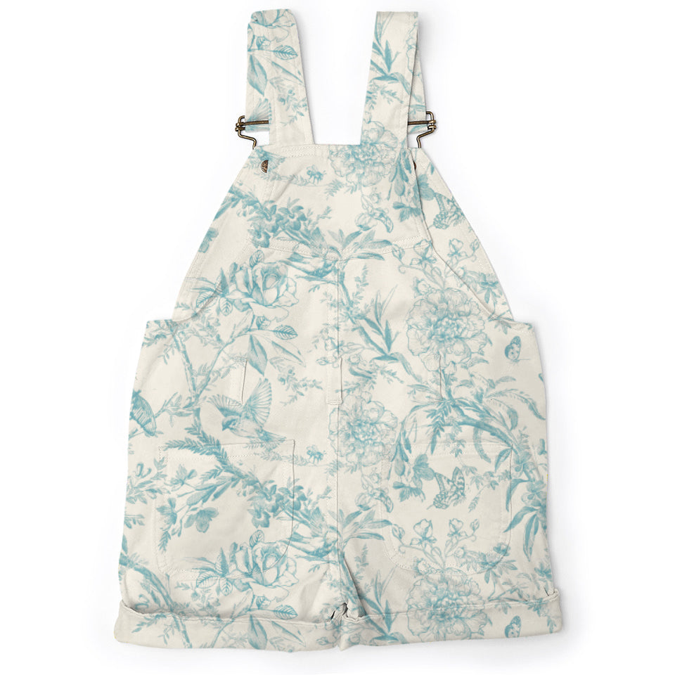 Ddxao Overall Shorts - Antique Butterfly